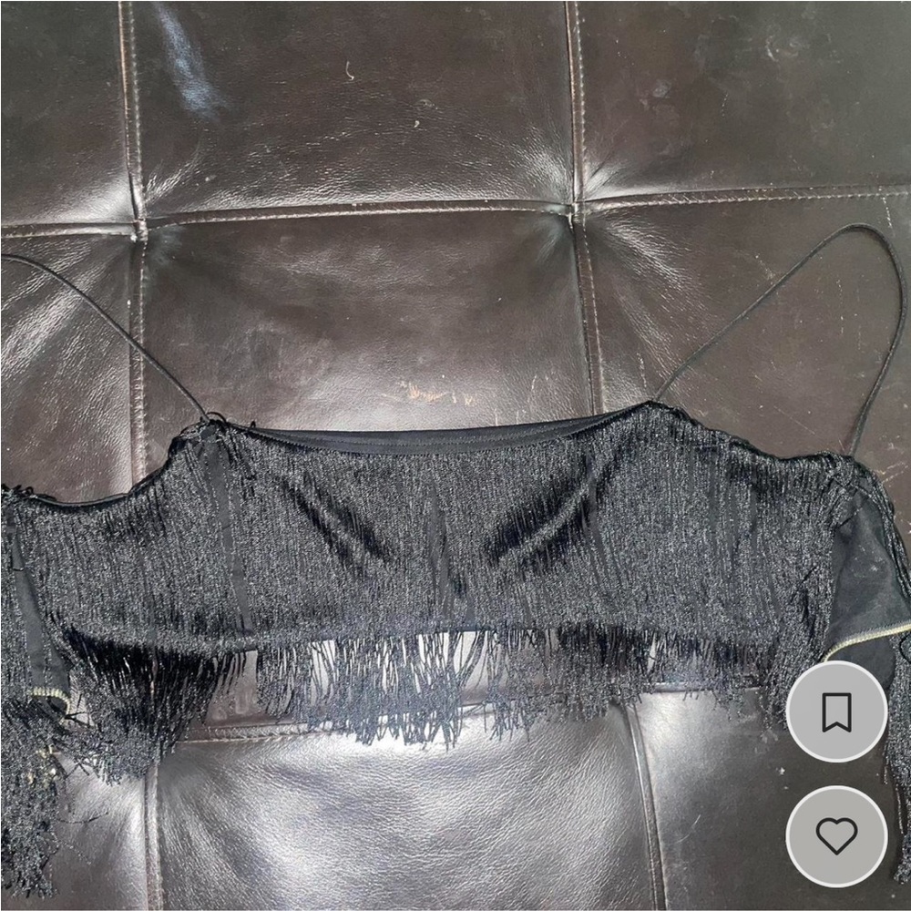 Fringe Meski crop top